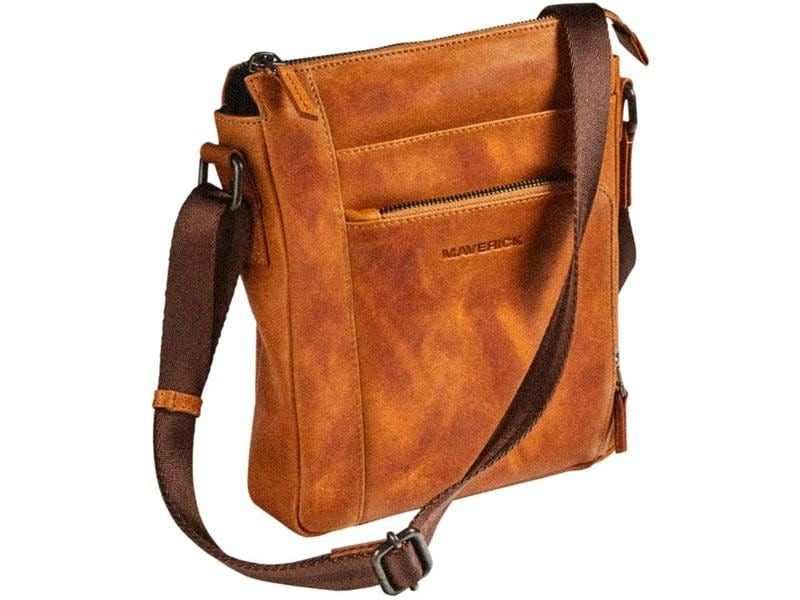 Maverick Umhängetasche Original Small 21 x 25 x 5.5 cm, Cognac