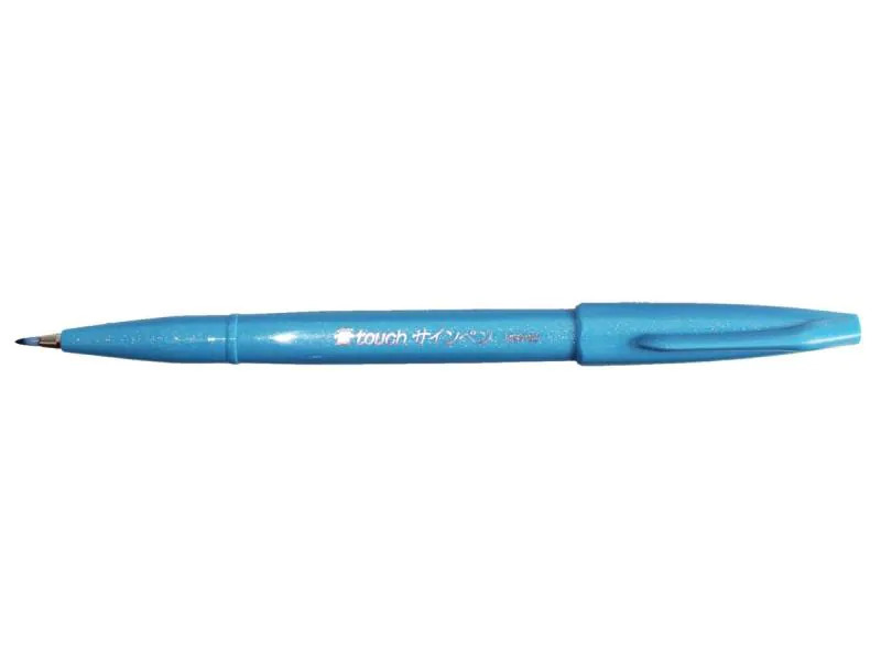 pentel Filzstift Brush Sign Hellblau, 1 Stück