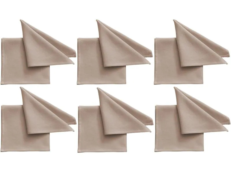 Pichler Stoffserviette One 40 cm x 40 cm, 6 Stück, Beige