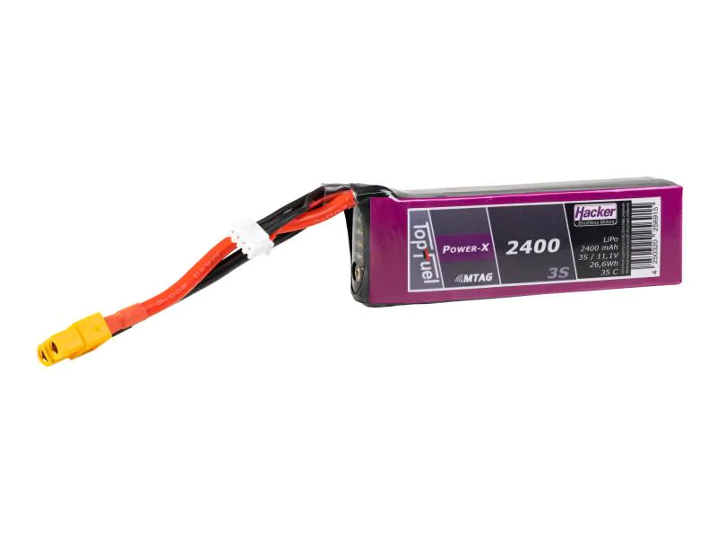 Hacker RC-Akku LiPo 2400 mAh 11.1 V 35C TopFuel Power-X MTAG