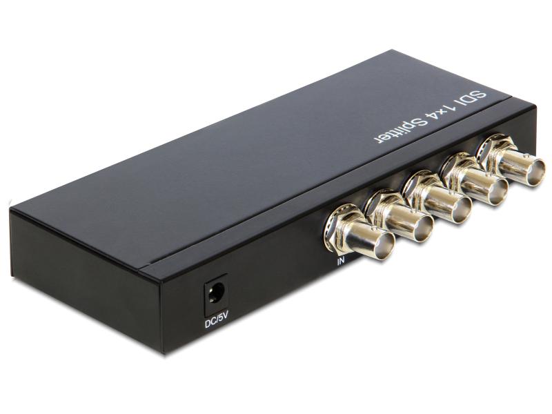 Delock 4-Port Signalsplitter 3G-SDI 1 in - 4 out