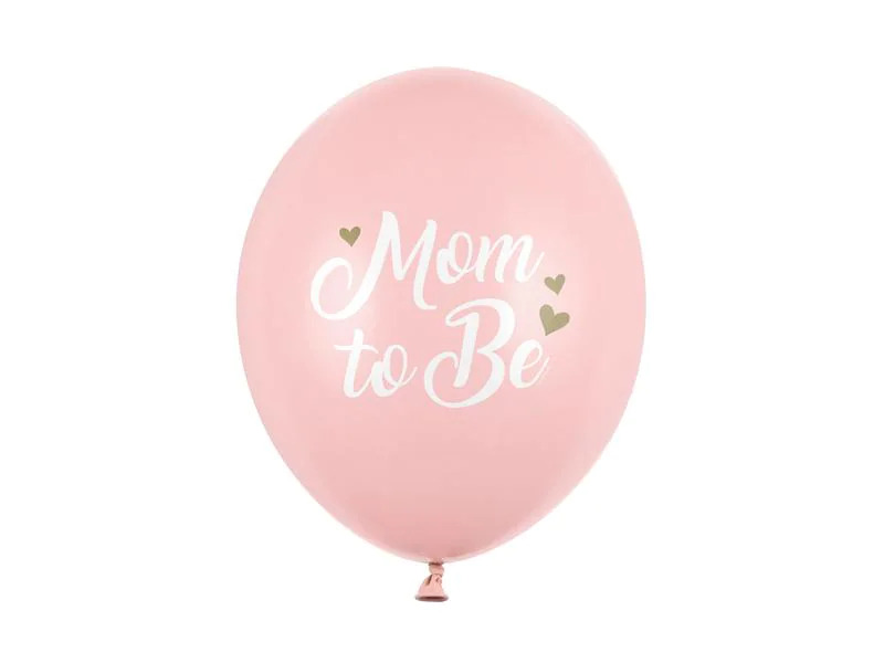 Partydeco Luftballon Mom to be Ø 30 cm, 6 Stück, Pink