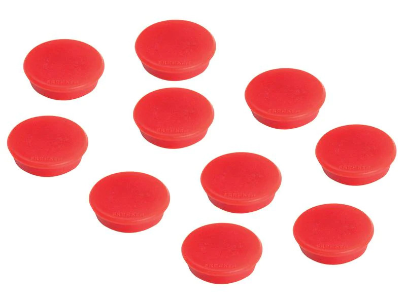 Franken Haftmagnet Ø 24 mm, 10 Stück, Rot