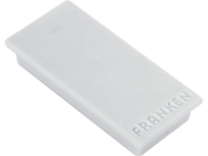Franken Haftmagnet 23 x 50 mm, 10 Stück, Grau