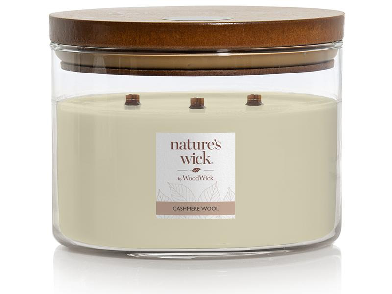 Woodwick Duftkerze Natures Wick Cashmere Wool Large Tumbler