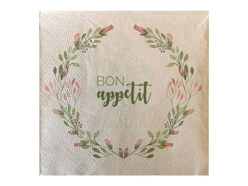 Chic Mic Papierservietten Bon appetit spring 33 cm x 33 cm, 20 Stück