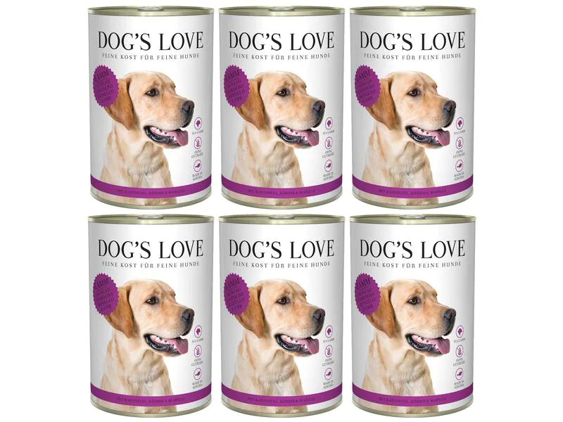 Dog's Love Nassfutter Adult Lamm, 6 x 400 g