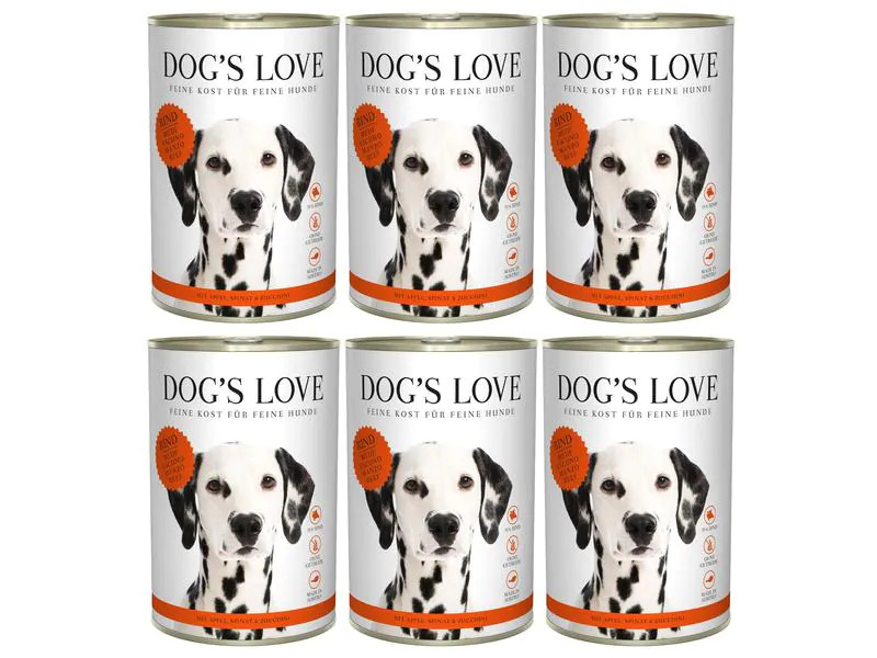 Dog's Love Nassfutter Adult Rind, 6 x 400 g