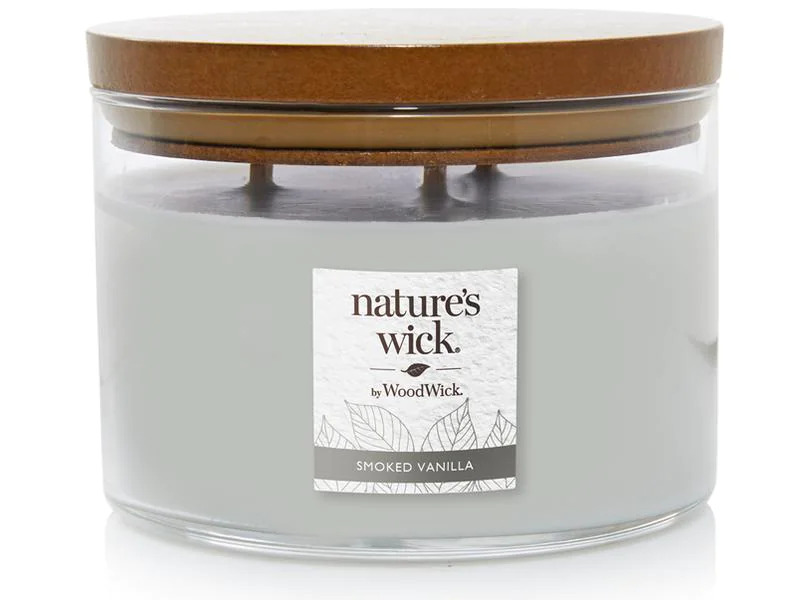Woodwick Duftkerze Natures Wick Smoked Vanilla Large Tumbler