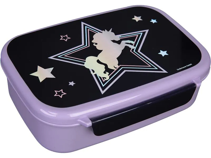 Scooli Lunchbox Einhorn Lila/Schwarz