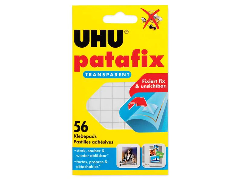 UHU Klebepad Patafix Transparent, 56 Stück