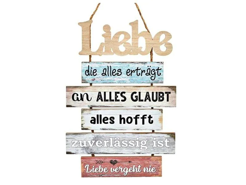 G. Wurm Schild Liebe 33 x 48 cm, Holz