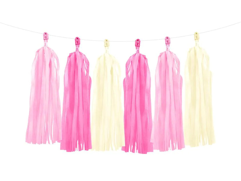 Partydeco Girlande Quasten 1.5 m, Rosa