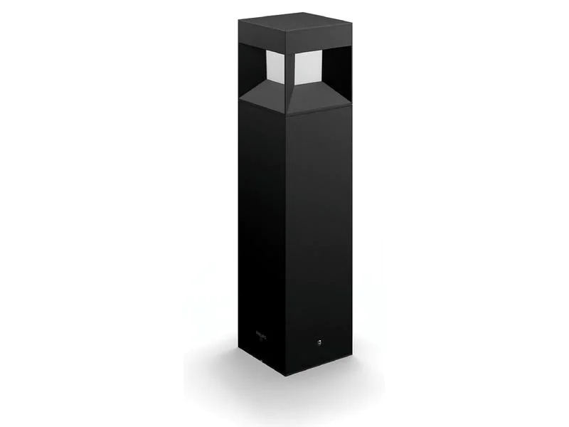 Philips Sockelleuchte Parterre 8 W, 800 lm, 2700 K, 40 cm, Schwarz
