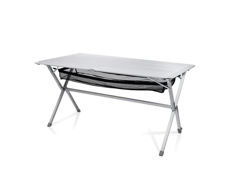 Campart Campingtisch Michigan mit rollbarer Tischplatte, 140 x 70 cm