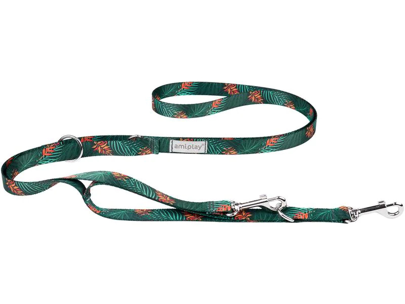 amiplay Hundeleine Be Happy Jungle L, 2.5 cm / 1-2 m, verstellbar