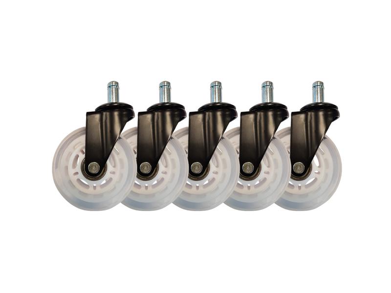 LC-Power Gaming Stuhlrollen 5er Set Weiss