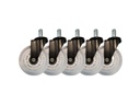 LC-Power Gaming Stuhlrollen 5er Set Weiss
