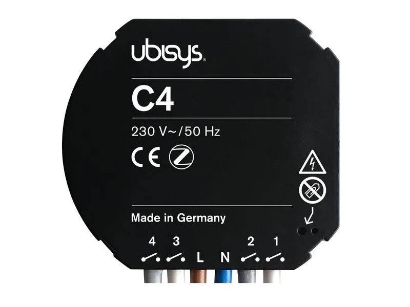 ubisys Bedieneinheit C4 ZigBee 3.0, 4-Fach