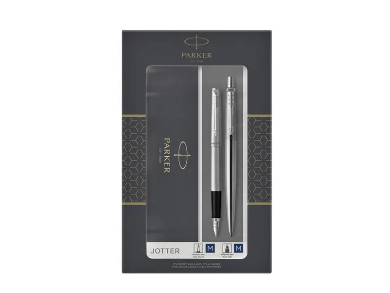 Parker Füllfederhalter DuoSet Jotter Edelstahl Medium (M)