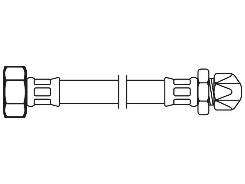 Flexo Anschlussschlauch DN8 IG x Quetschver. 1/2 x 10 mm / 30 cm