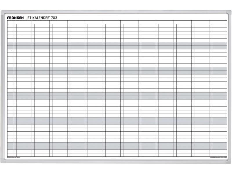 Franken Kalender Jahreskalender Deutsch 60 cm x 90 cm, Weiss
