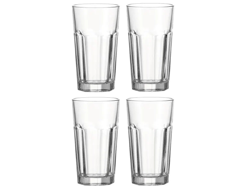 Leonardo Longdrinkglas XL, Rock 540 ml, 4 Stück, Transparent