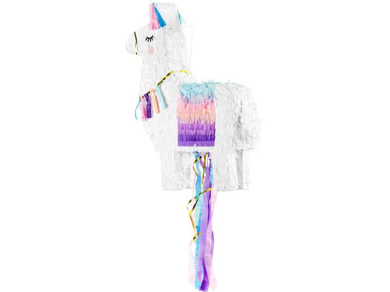 Partydeco Pinata Lama, 41 x 49.5 x 10 cm, Weiss, 1 Stück