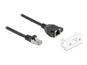 Delock Patchkabel für Easy 45 Modul Cat 6A, S/FTP, 0.5 m, Schwarz