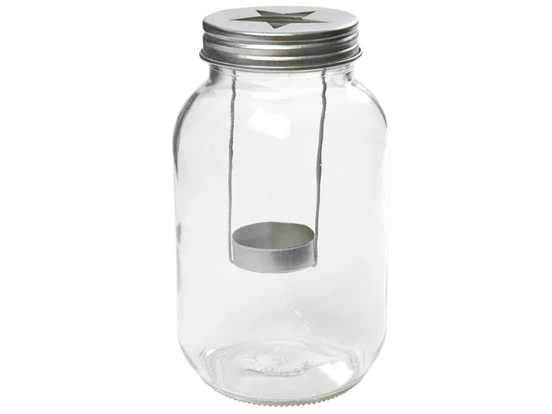 Creativ Company Kerzenhalter Glas, 10 x 18 cm, 1 Stk.