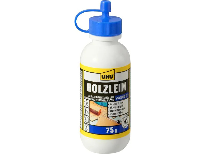 UHU Kleber Holzleim Wasserfest 75 g, Transparent