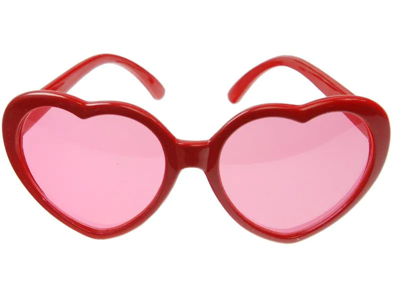 Partydeco Partybrille Herz 14 x 6 x 13 cm, Rot