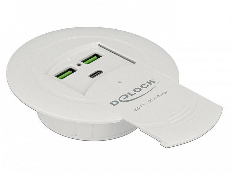Delock Tisch-Hub 64065 2x USB 3.0 Typ-A Quick Charge