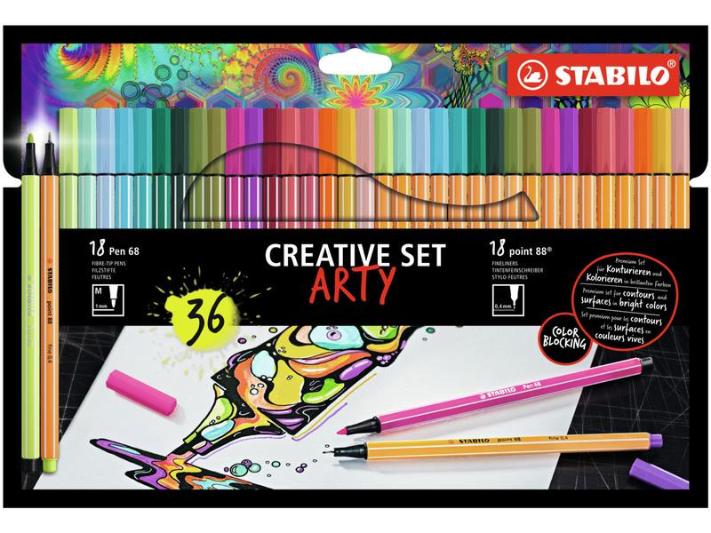 STABILO Arty 36er Etui, Mehrfarbig
