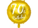 Partydeco Folienballon 70th Birthday Gold/Weiss