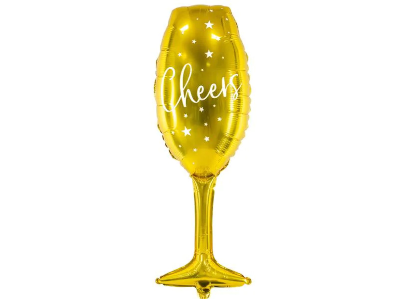 Partydeco Folienballon Glass Gold