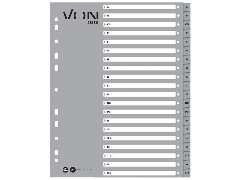 VON Register A4, A-Z