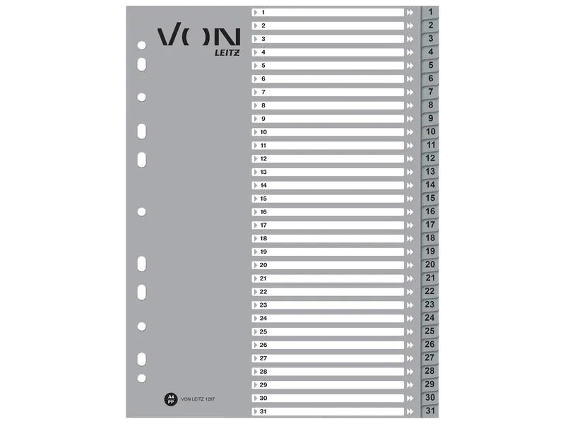 VON Register A4, 1-31