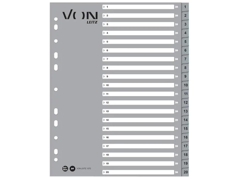 VON Register A4, 1-20