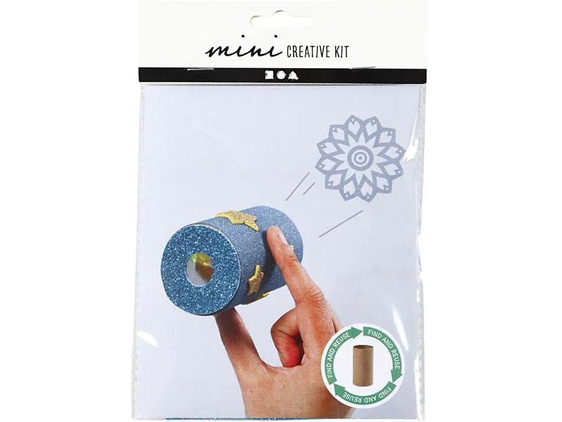 Creativ Company Bastelset Mini WC-Papier-Rollen-Kaleidoskop 7-teilig