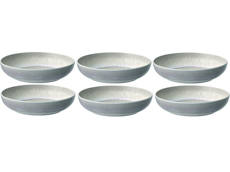 Villeroy &amp; Boch Suppen- &amp; Pastateller Perlemor Sand 6 Stück, Beige