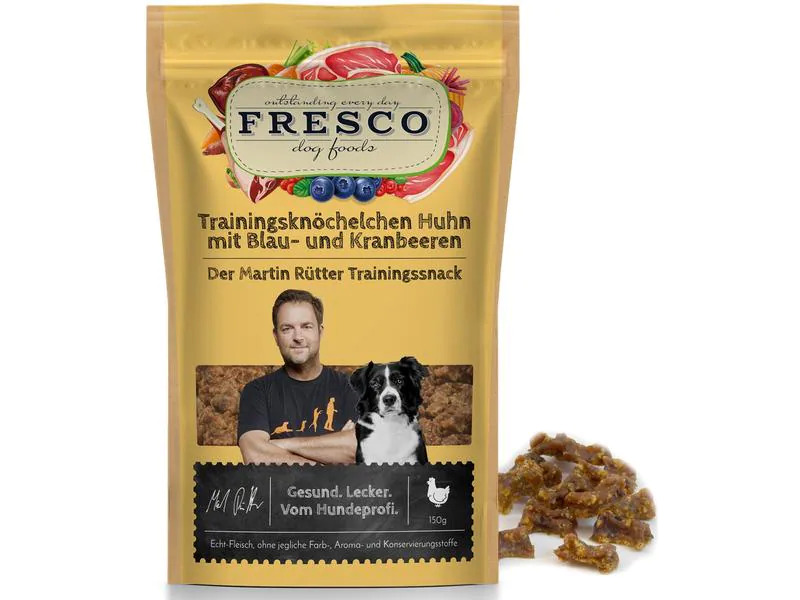 FRESCO Martin Rütter Trainingsknöchelchen Huhn&amp;Blaubeeren, 150 g