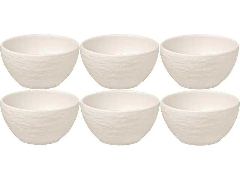 Villeroy &amp; Boch Snackschale Manufacture Rock 7.7 cm, 6 Stück, Weiss