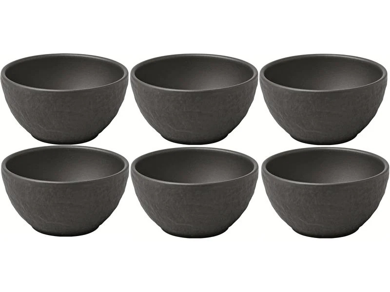 Villeroy &amp; Boch Snackschale Manufacture Rock 7.7 cm, 6 Stück, Schwarz