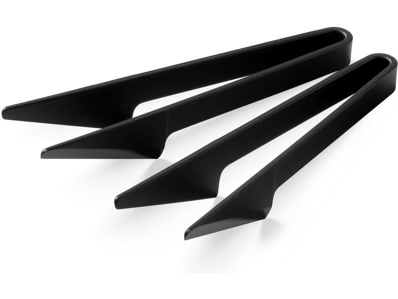Stöckli Raclette-Zangenspachtel &amp; Grillzange, 2 Stück, Schwarz