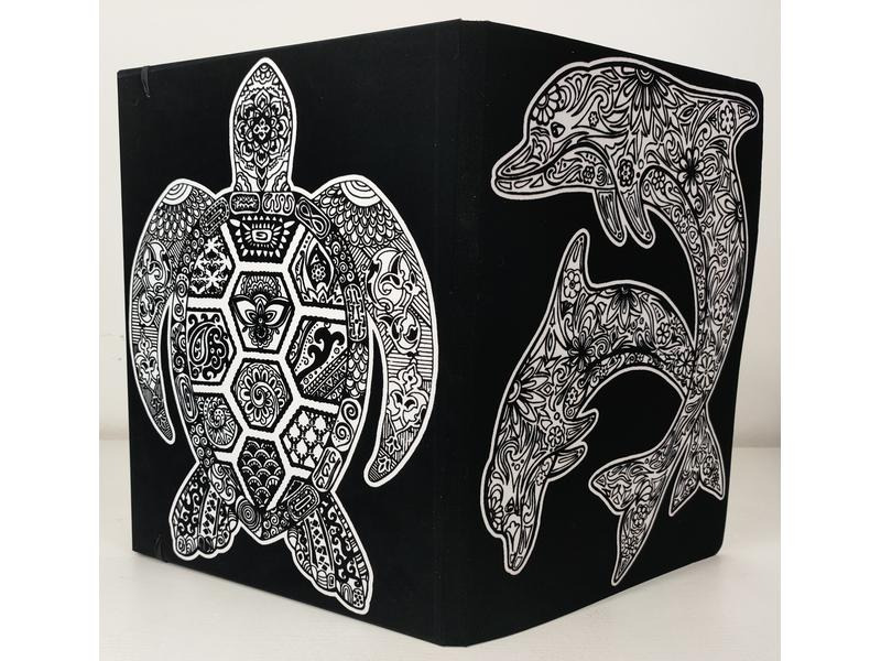 Tataruga Malset Mappe Delfine+Schildkröte A4