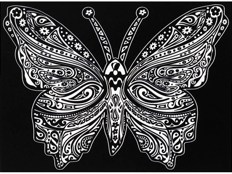 Tataruga Malset Samtbild Schmetterling A4