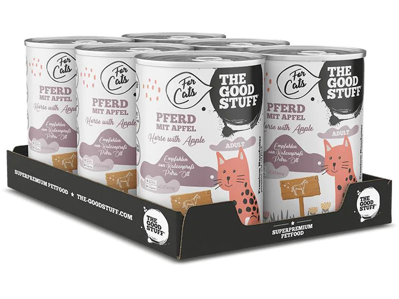 The Goodstuff Nassfutter Pferd mit Apfel Adult, 6 x 400g