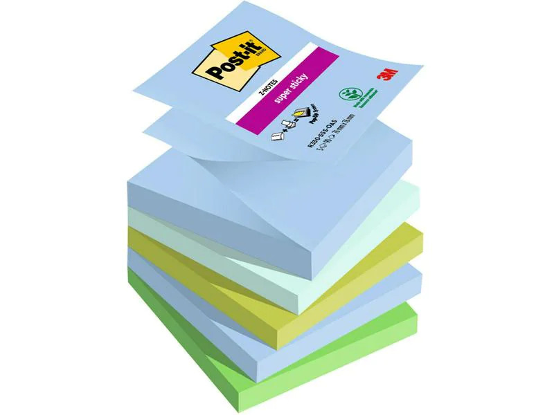 Post-it Notizzettel Super Sticky Oasis Collection 76 x 76 mm
