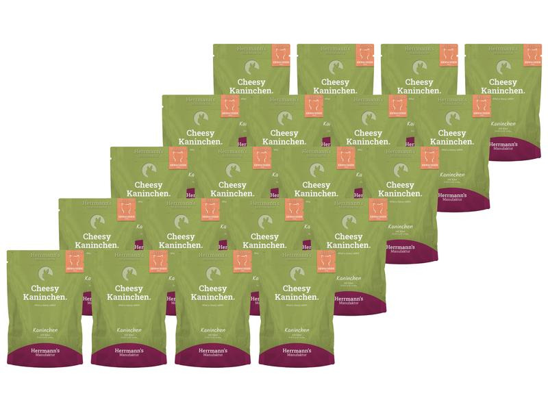 Herrmann's Nassfutter Kaninchen und Käse, 20 x 100g